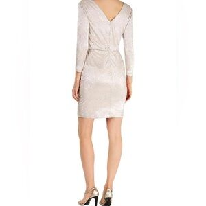 Elegant Silver Long Sleeve Dress